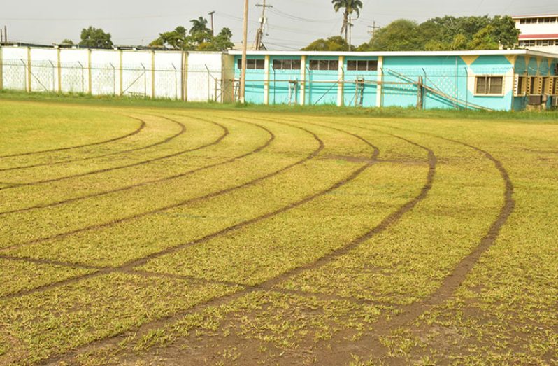 A section of the inundated Police Sports Club Ground yesterday