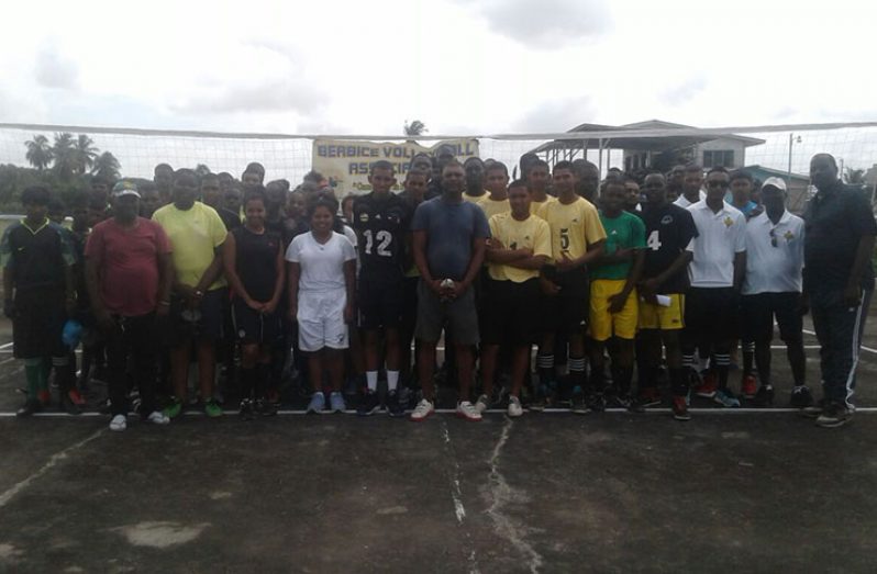 Participants pose before the start of the one-day tournament.