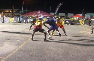 Part of the action between Bent Street (yellow bib) and Castello Housing Scheme