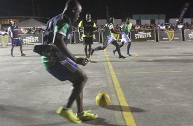 Part of Sunday night’s action at the Demerara Car Park, as captured by Chronicle Sport’s Sonell Nelson.