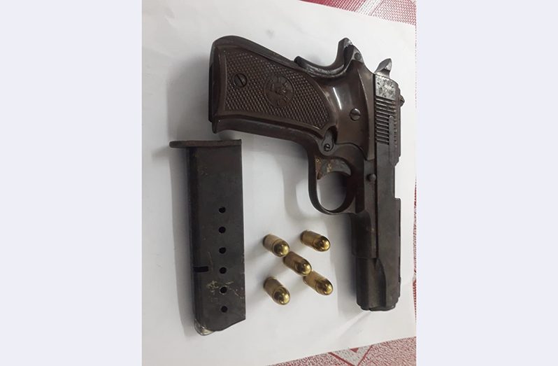 The seized firearm