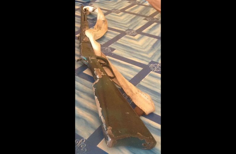 The unlicensed gun found at a ranch at Manari, Lethem