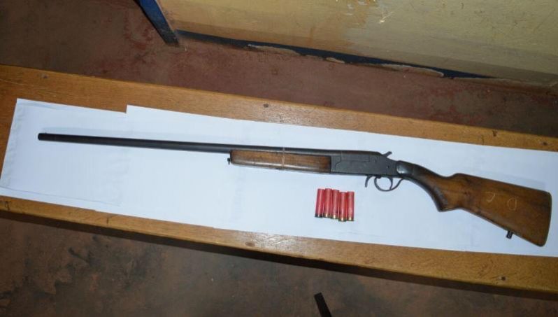 The 28-gauge shotgun which one of the men had in their possession.