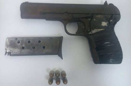 The illegal handgun that was found
