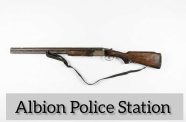 The shotgun and suspected cannabis seized by police
