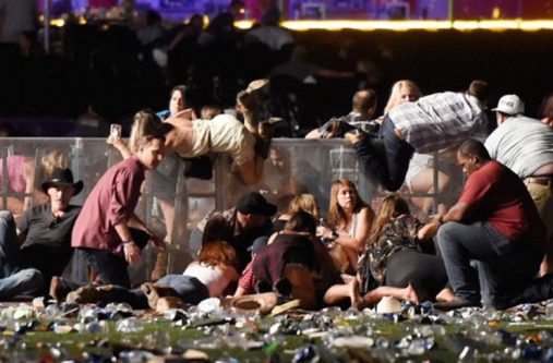 GETTY IMAGES

Hundreds of concert-goers fled the scene or ducked for cover amid heavy gunfire