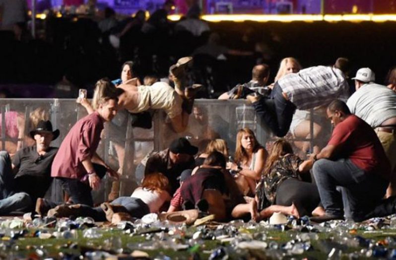 GETTY IMAGES

Hundreds of concert-goers fled the scene or ducked for cover amid heavy gunfire