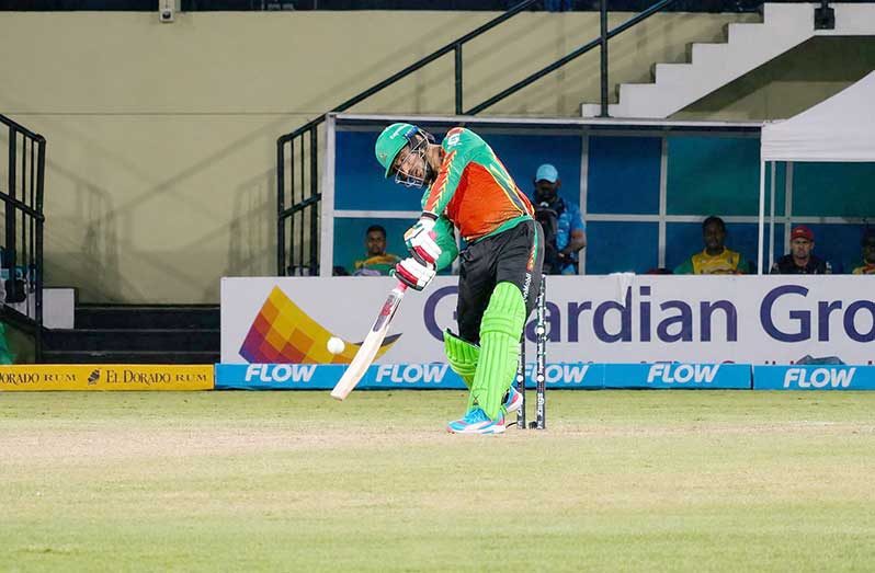 Rahmanullah Gurbaz made 54 in his first match in this year’s CPL for the Warriors last night at Providence (Sachin Persaud Photos)