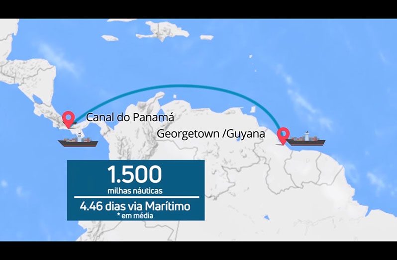 Guyana’s geographical location on the edge of South America has made the country the shortest and most economical route for exports from Brazil through the Panama Canal