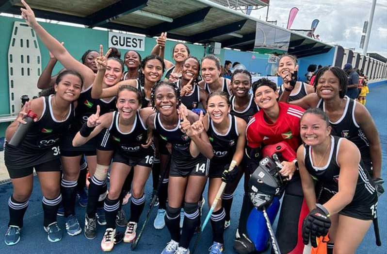 Guyana women team after defeating Brazil