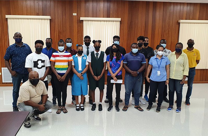 Athletes and officials who would be representing Guyana at the inaugural Junior Pan-Am Games, starting November 25 (Photo: News Room/Avenash Ramzan)