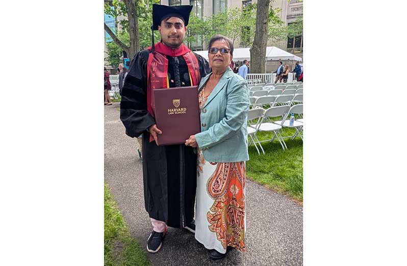 Harvard Law School graduate, John Gobin and his beloved grandmother, Lynette, on his graduation day. Lynette, who was one of his biggest cheerleaders, often accompanied him to classes at Harvard University