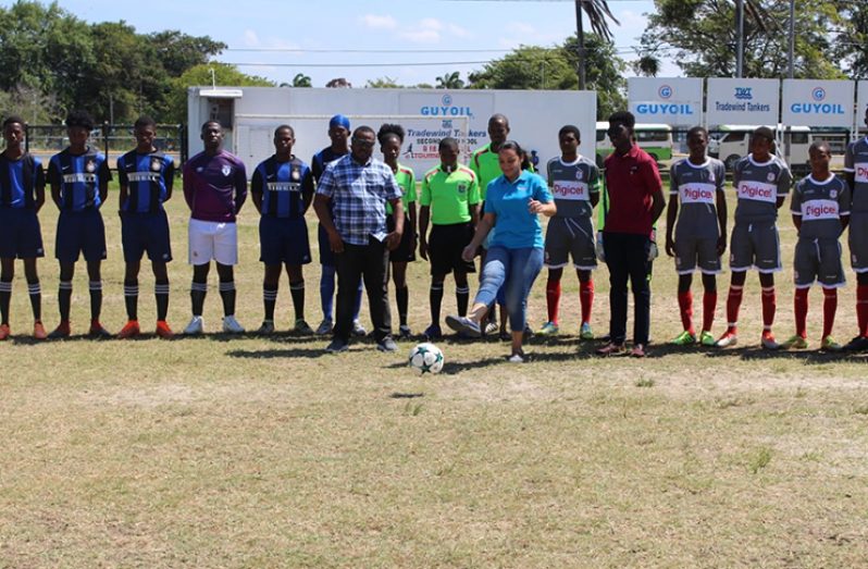 The kick-off for the GUYOIL Tradewind Tankers Schools Football League.