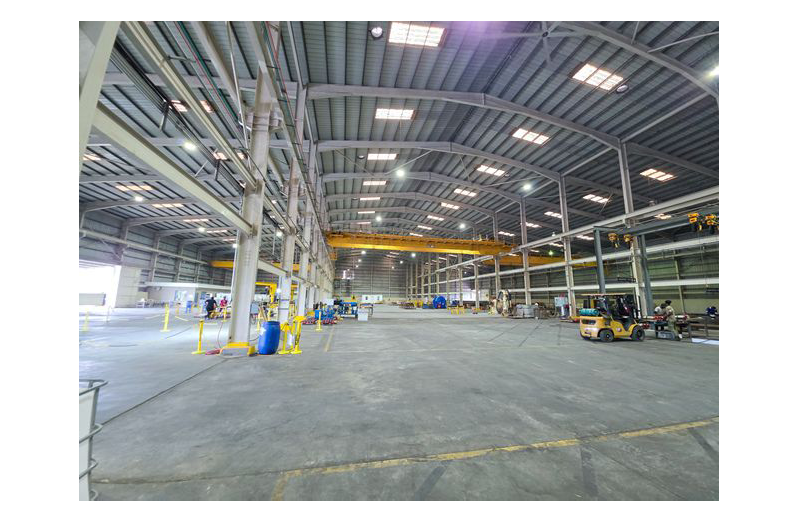 A wide view of the Guysons K+B Industries facility at Enmore, where a former sugar estate site is being transformed into a modern oilfield manufacturing and fabrication hub to support Guyana’s expanding energy sector