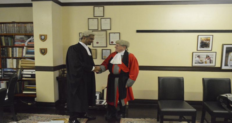 Guyanese Attorney-at-Law Reginald Anthony Harper being admitted to the Rolls of the High Court of the Sovereign Republic of Fiji.