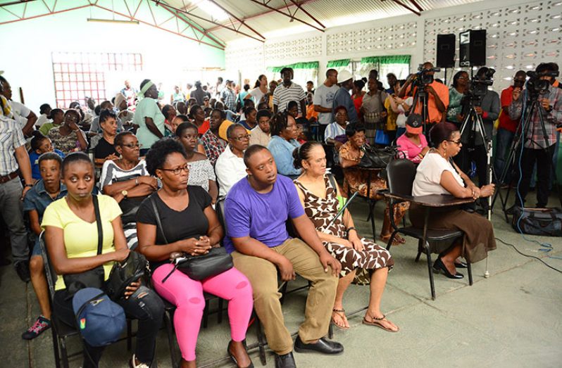 A section of the gathering in the hall of the Guyana Society for the Blind, High
Street, Georgetown (Samuel Maughn photo)