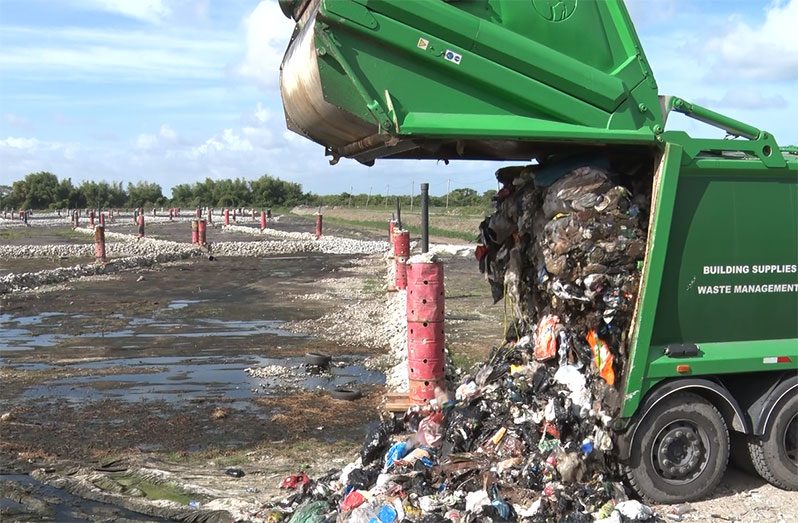 The first dump of waste at the ‘Cell Two’ of the Haags Bosch Sanitary Landfill site