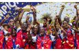 Haiti celebrates after capturing the CFU Boys’ Under-14 Challenge Series