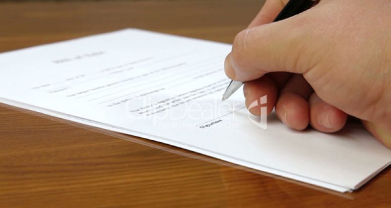Hand-Signing-Contract