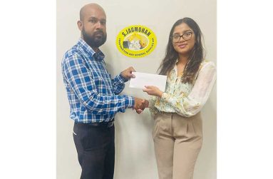 Sponsorship from S Jagmohan Construction was handed over recently