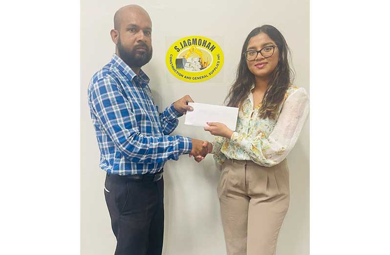 Sponsorship from S Jagmohan Construction was handed over recently
