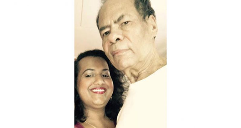 Theodore ‘Totie’Adams and Sarojini Warnauth in happier times