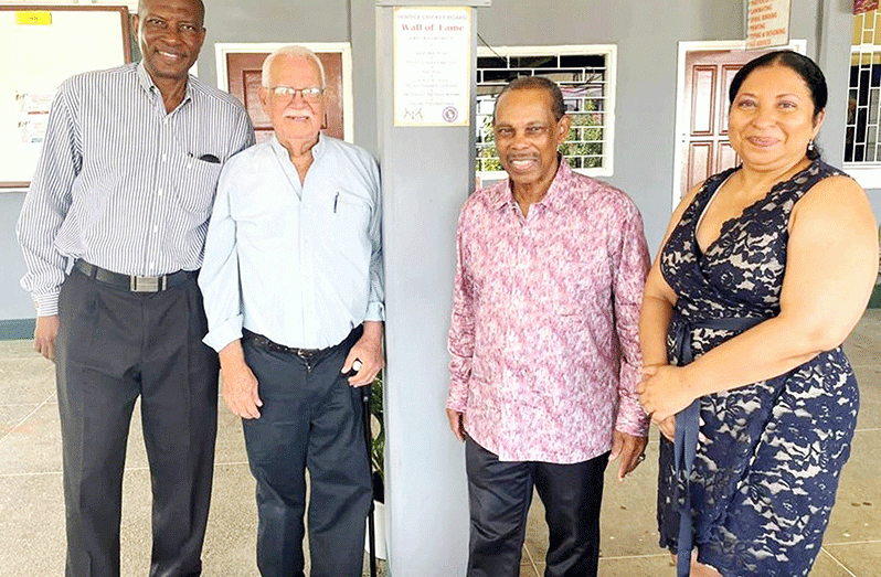 (From left) Roger Harper, Reds Perreira, Professor Edward Greene, Dr. Paloma Mohamed-Martin
