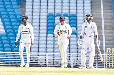 The Guyana Harpy Eagles are still out front in the West Indies Championship