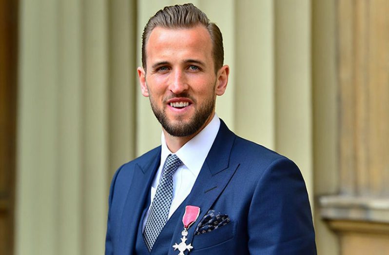 England soccer captain Harry Kane after being made an MBE (Member of the Order of the British Empire) by the Duke of Cambridge at an investiture ceremony at Buckingham Palace, London, Britain yesterday. (Victoria Jones/Pool via REUTERS)