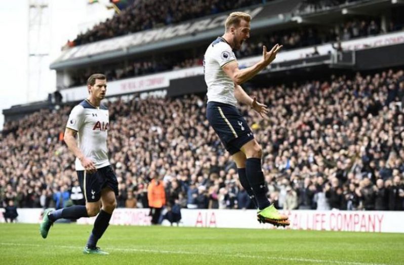 Tottenham's Harry Kane celebrates scoring their second goal Reuters / Dylan Martinez