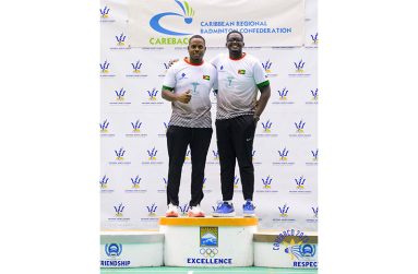 Guyanese coaches Akili Haynes and Nkosi Beaton at CAREBACO