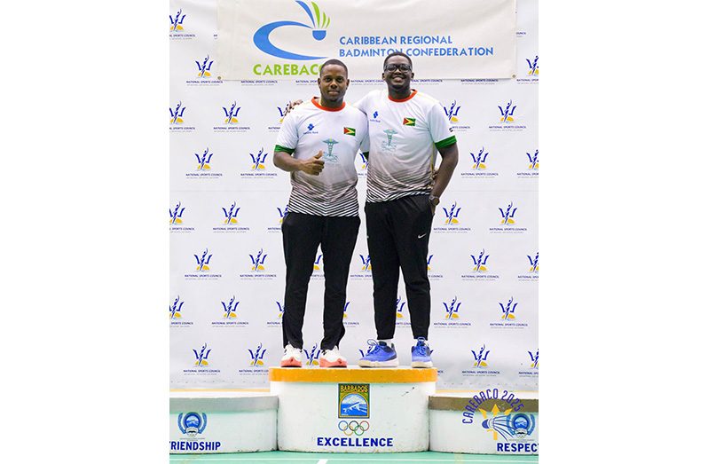 Guyanese coaches Akili Haynes and Nkosi Beaton at CAREBACO