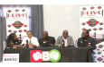 (L-R) Bris-O-Promotions official sits with Guyana Boxing Board of Control (GBBC) President  Peter Abdool, Caribbean Boxing Organisation & Bris-O Promotions Chief Executive Officer (CEO) Seon Bristol, Guyana Boxing Association (GBA) Head Steve Ninvalle and CBO Executive Dexter Patterson.