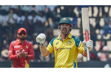 Travis Head sped to a 75-ball century  •  AFP/Getty Images