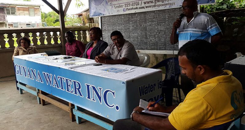 Members of the head table on Wednesday addressing the meeting.