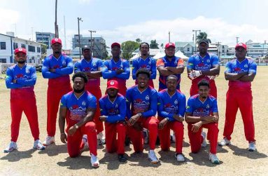 Defending champions Headquarters pose for a photo opportunity before the start of their opening game versus Region Three