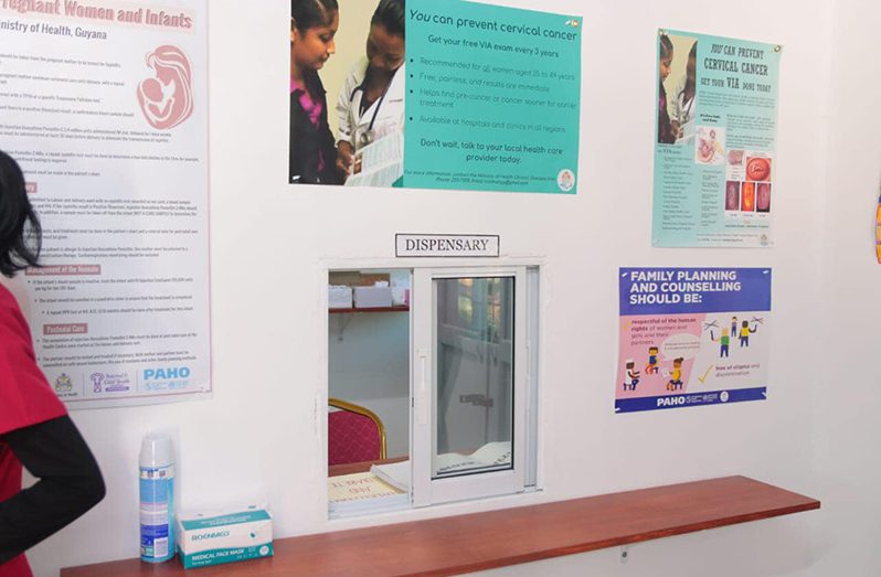 The dispensary at the Aurora Health Post in Region Two