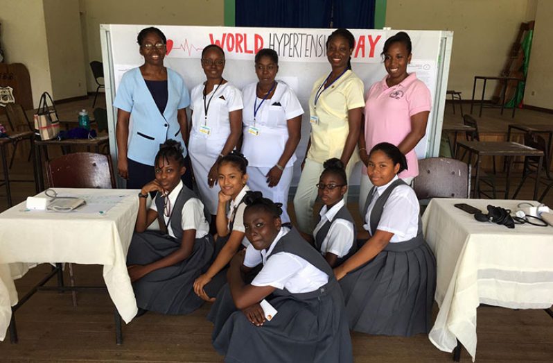 World Hypertension Day observed at Linden Foundation Secondary (Photo courtesy of Dr. Faqueeda Watson-Jones)