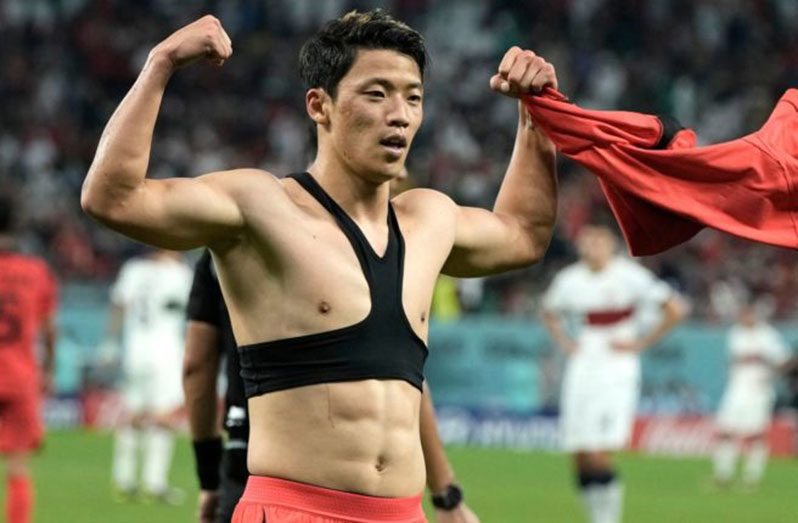 South Korea's Hee-chan Hwang celebrates his late, winning goal (Photo: Skysports)