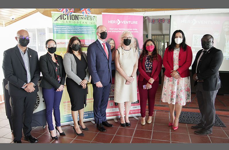 Some of the key stakeholders involved in the Guyana launch of HerVenture in September 2021