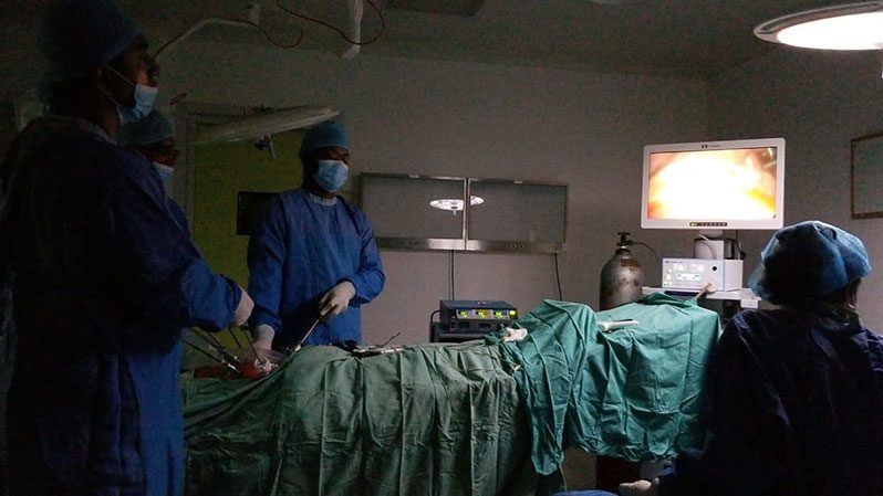 One of the surgical teams operating on a patient during ‘Operation Hernia’ (Photo provided by Dr. Christopher Chung)