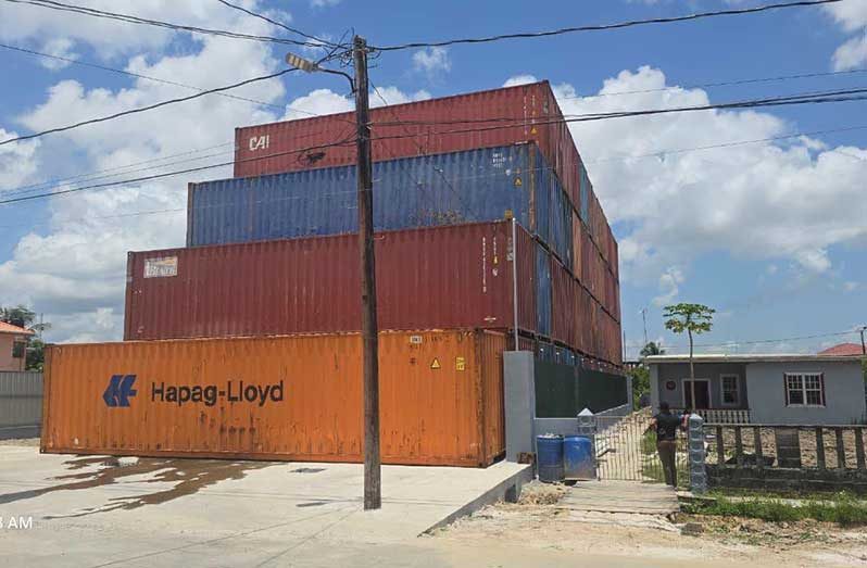 A Notice of Contravention has since been served on the property, directing that all storage activities cease immediately and that the shipping containers be removed within this week