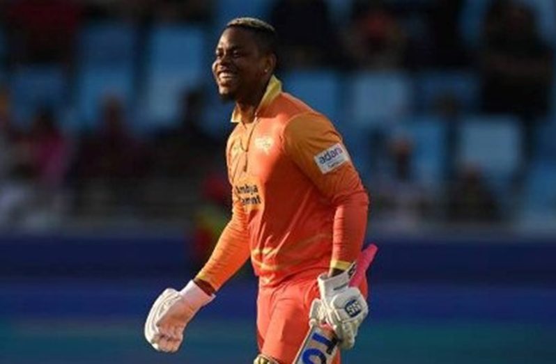 Shimron Hetmyer struck a six from the final delivery of the game.