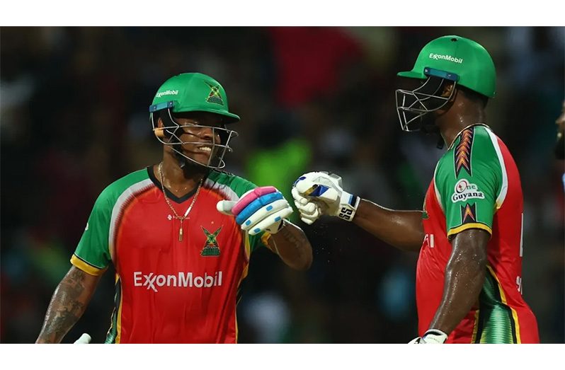 Shimron Hetmyer and Romario Shepherd added 41 runs in the last two overs  •  C(PL T20 via Getty Images)