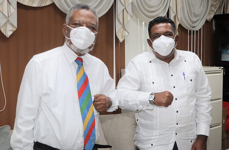 Agriculture Minister, Zulfikar Mustapha, and Guyana’s Ambassador-designate to the US, Samuel Hinds