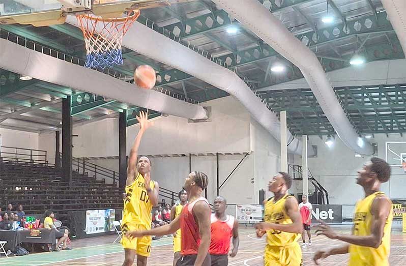 Champs LTI’s Rasheed Hinds going for a basket