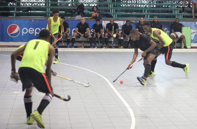 Old Fort’s Omar Hopkinson on the attack against the visiting Shacar team; he scored thrice in the 8-0 win.