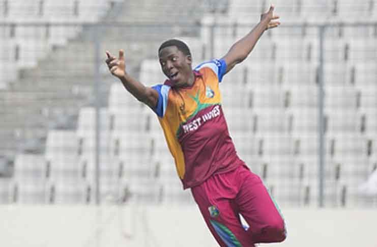 Chemar Holder was the pick of the Windies bowlers, grabbing three wickets