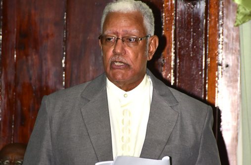 Agriculture Minister Noel Holder