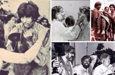 Amitabh Bachchan, who has been associated with some of the best Bollywood songs on Holi, shared personal photographs of his past celebrations of the festival with some of his colleagues from the film world.